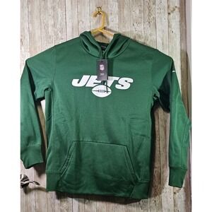 NEW NFL New York Jets Hoodie Pullover Sweatshirt Team Apparel Green Mens Lg